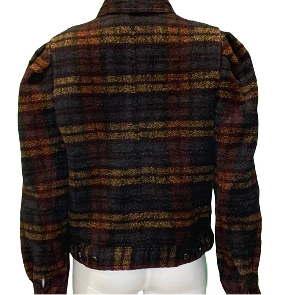 NWT Isabel Marant Etoile Leiko Plaid Wool Blend Jacket  - Sz 36 (US S) - Picture 8 of 11